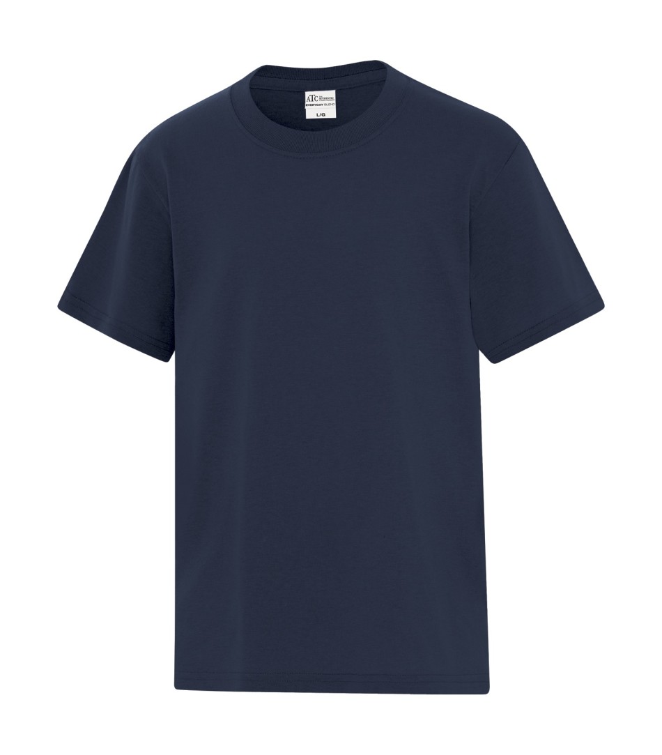 ATC™ Everyday Cotton Blend Youth Tee - Navy