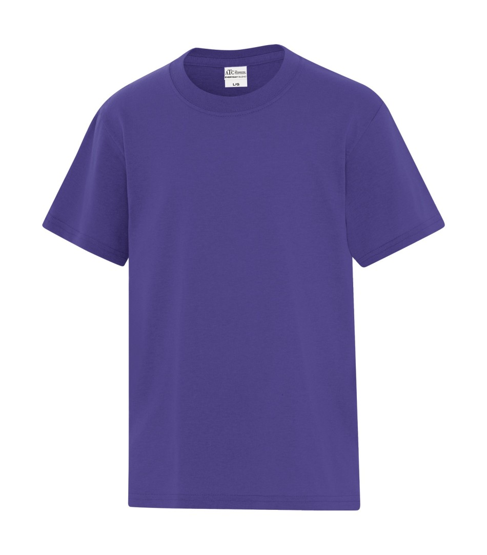 ATC™ Everyday Cotton Blend Youth Tee - Purple