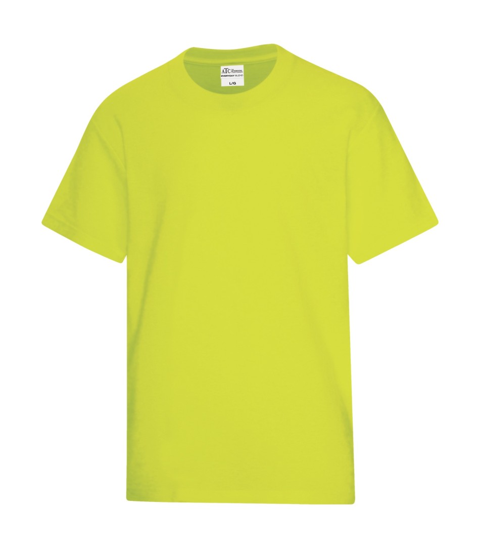 ATC™ Everyday Cotton Blend Youth Tee - Safety Green
