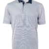 Cutter & Buck Virtue Eco Pique Micro Stripe Recycled Mens Polo