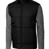 Cutter & Buck Stealth Hybrid Quilted Mens Full Zip Windbreaker Jacket