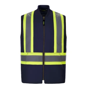 Canada Sportswear Men's Hi-vis Cotton Canvas Vest With Sherpa Lining - Image 3