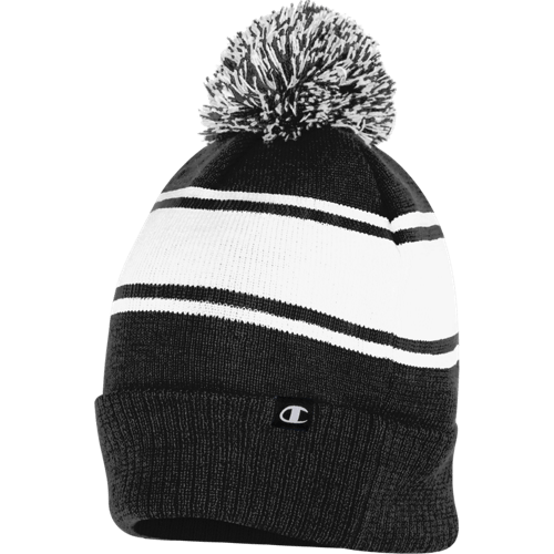 Champion Striped Pom Beanie Hat