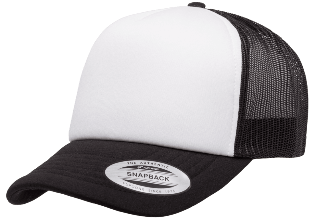 Yupoong Classics® Curved Foam Trucker Cap – White Front