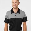 Adidas Heathered 3-Stripes Colorblocked Polo - Image 2
