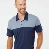 Adidas Heathered 3-Stripes Colorblocked Polo - Image 3