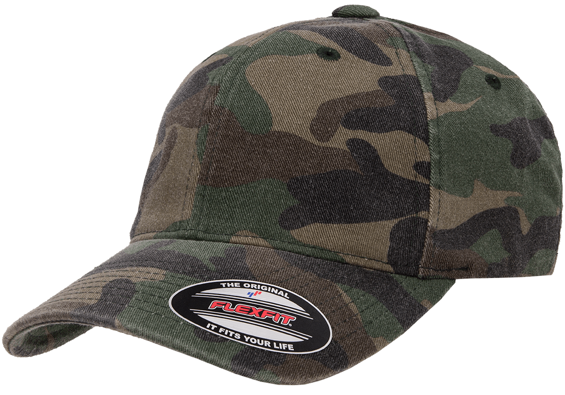 Flexfit® Garment Washed Camo Cap