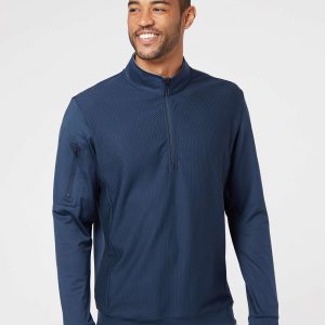 Adidas Performance Textured Quarter-Zip Pullover
