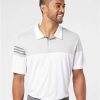 Adidas Heathered 3-Stripes Colorblocked Polo