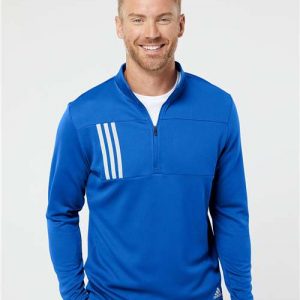 Adidas 3-Stripes Double Knit Quarter-Zip Pullover