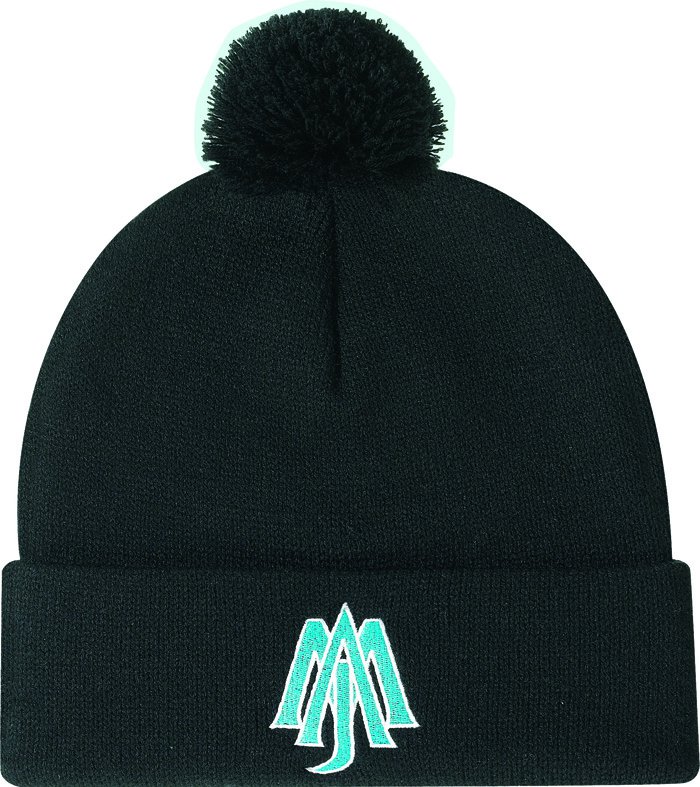 AJM Acrylic Cuff Toque (Pom Pom)