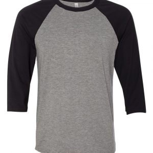 Bella + Canvas Three-Quarter Sleeve Baseball Tee