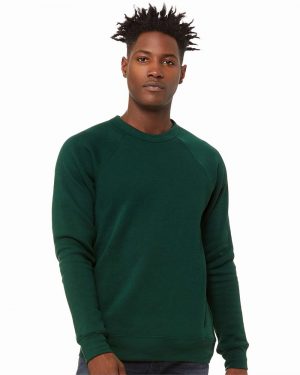 Bella + Canvas Sponge Fleece Raglan Crewneck Sweatshirt - Image 11