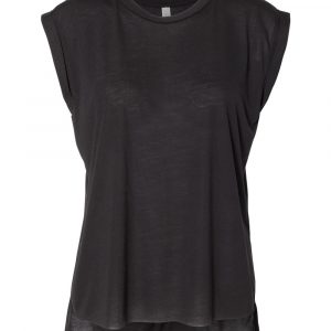 Bella + Canvas Women’s Flowy Rolled Cuffs Muscle Tee