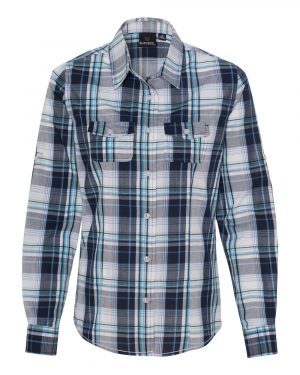 Burnside Women's Long Sleeve Plaid Shirt