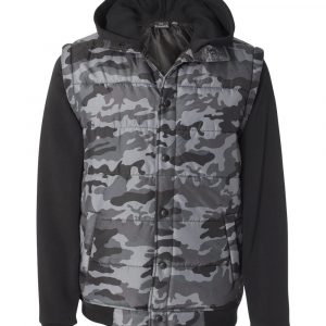 Burnside Nylon Vest with Fleece Sleeves