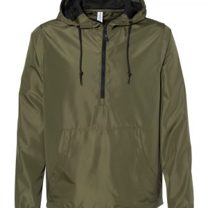 Independent Trading Co. Lightweight Quarter-Zip Windbreaker Pullover Jacket