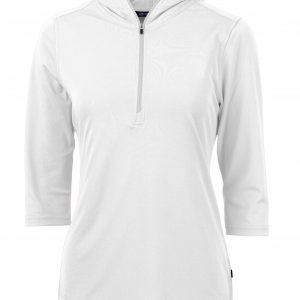 Cutter & Buck Virtue Eco Pique Recycled Half Zip Pullover Womens Hoodie