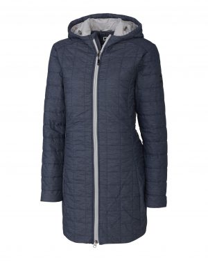 Cutter & Buck Rainier PrimaLoft® Womens Eco Insulated Hooded Long Coat - Image 2