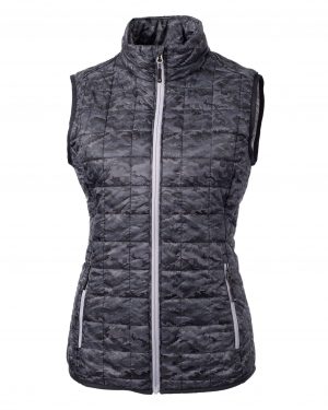 Cutter & Buck Rainier PrimaLoft® Womens Eco Insulated Full Zip Printed Puffer Vest - Image 2