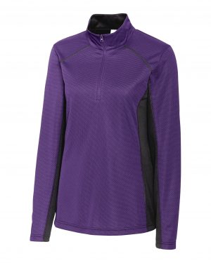 Clique Ice Pique Colorblock Womens Half-Zip Tech Pullover Top - Image 3