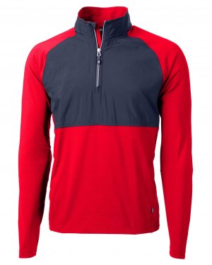 Cutter & Buck Adapt Eco Knit Hybrid Recycled Mens Quarter Zip - Image 11