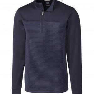 Cutter & Buck Traverse Stripe Stretch Quarter Zip Mens Pullover