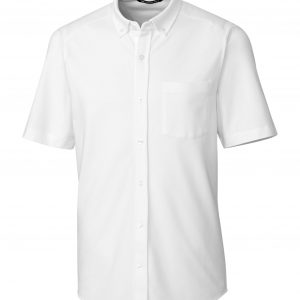 Cutter & Buck Advantage Tri-Blend Pique Short Sleeve Knitted Mens Button Down