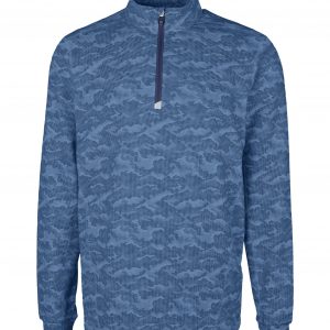 Cutter & Buck Traverse Camo Print Stretch Quarter Zip Mens Pullover