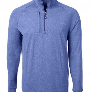 Cutter & Buck Adapt Eco Knit Heather Mens Quarter Zip Pullover