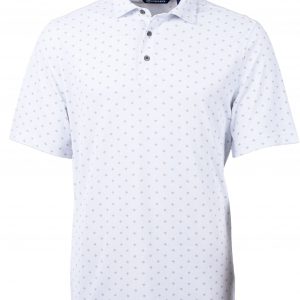 Cutter & Buck Virtue Eco Pique Tile Print Recycled Mens Polo