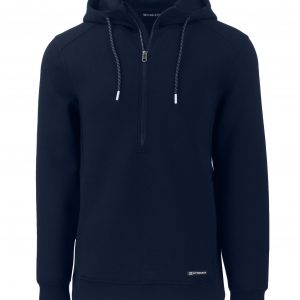 Cutter & Buck Roam Eco Half Zip Recycled Mens Pullover Hoodie