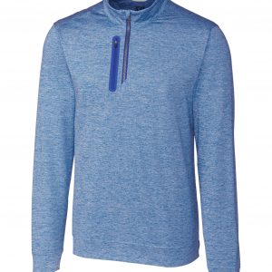 Cutter & Buck Stealth Heathered Quarter Zip Mens Pullover