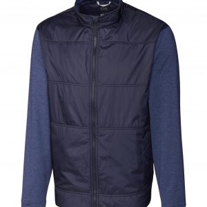 Cutter & Buck Stealth Hybrid Quilted Mens Full Zip Windbreaker Jacket