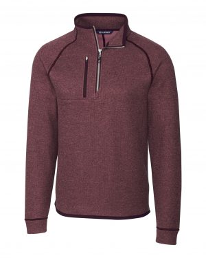 Cutter & Buck Mainsail Sweater-Knit Mens Half Zip Pullover Jacket - Image 2