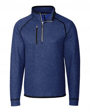 Cutter & Buck Mainsail Sweater-Knit Mens Half Zip Pullover Jacket