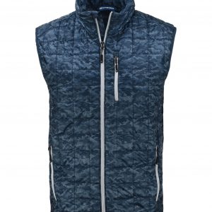 Cutter & Buck Rainier PrimaLoft® Mens Eco Insulated Full Zip Printed Puffer Vest