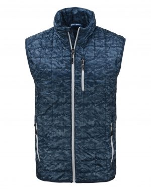 Cutter & Buck Rainier PrimaLoft® Mens Eco Insulated Full Zip Printed Puffer Vest