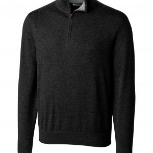Cutter & Buck Lakemont Tri-Blend Mens Quarter Zip Pullover Sweater