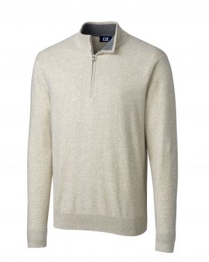 Cutter & Buck Lakemont Tri-Blend Mens Quarter Zip Pullover Sweater - Image 2