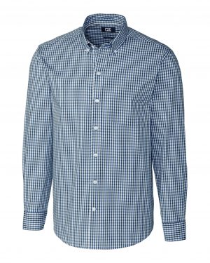 Cutter & Buck Easy Care Stretch Gingham Mens Long Sleeve Dress Shirt - Image 4