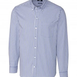 Cutter & Buck Easy Care Stretch Gingham Mens Long Sleeve Dress Shirt