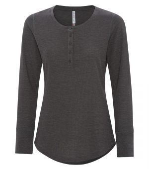 Atc™ Esactive® Vintage Thermal Long Sleeve Ladies' Henley.