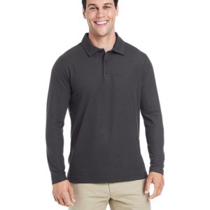 Core 365 Men's Fusion ChromaSoft™ Long-Sleeve Pique Polo