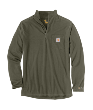 Carhartt Force Relaxed Fit Midweight Long-Sleeve 1/4 Zip Pocket T-Shirt