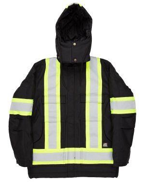 Berne Men's Safety Striped Arctic Insulated Chore Coat - Image 2