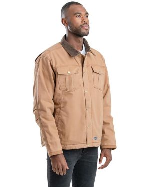 Berne Unisex Vintage Washed Sherpa-Lined Work Jacket - Image 3