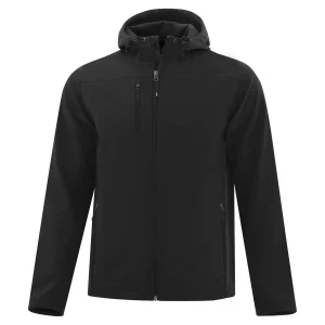 Coal Harbour® Everyday Hooded Water Repellent Stretch Soft Shell Jacket