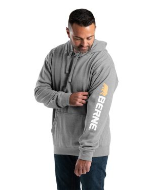 Berne Men's Tall Signature Sleeve Hooded Pullover Sweatshirt - Image 2