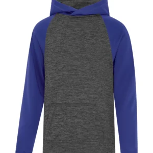 Atc™ Dynamic Heather Fleece Two Tone Hooded Youth Sweatshirt